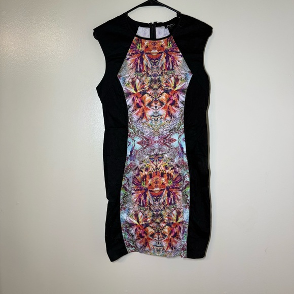 Bardot Dresses & Skirts - Bardot & Jarlo Australia Black and Floral Print Bodycon Dress